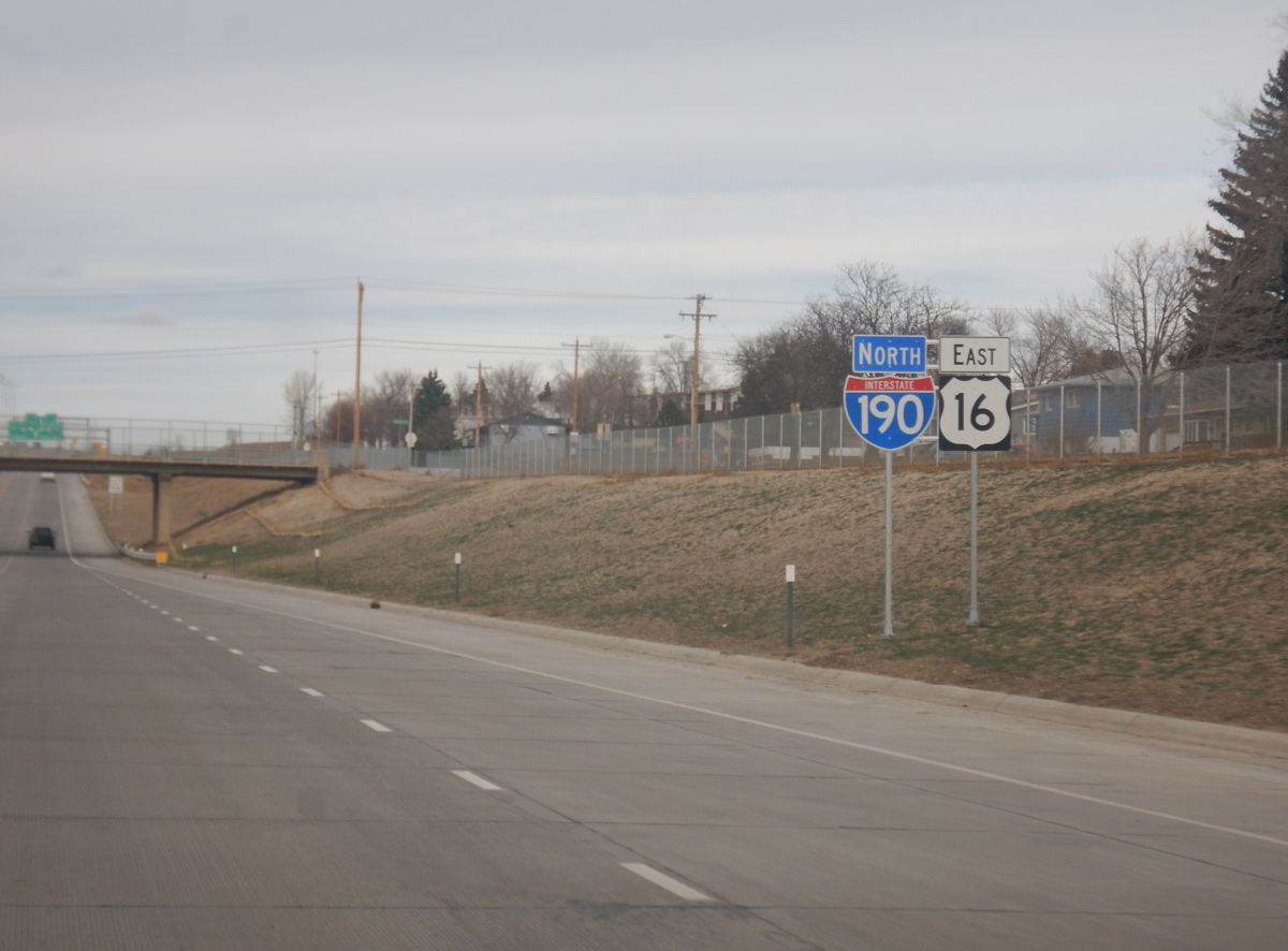 I-190/US 16 north at North St - Rapid City, SD