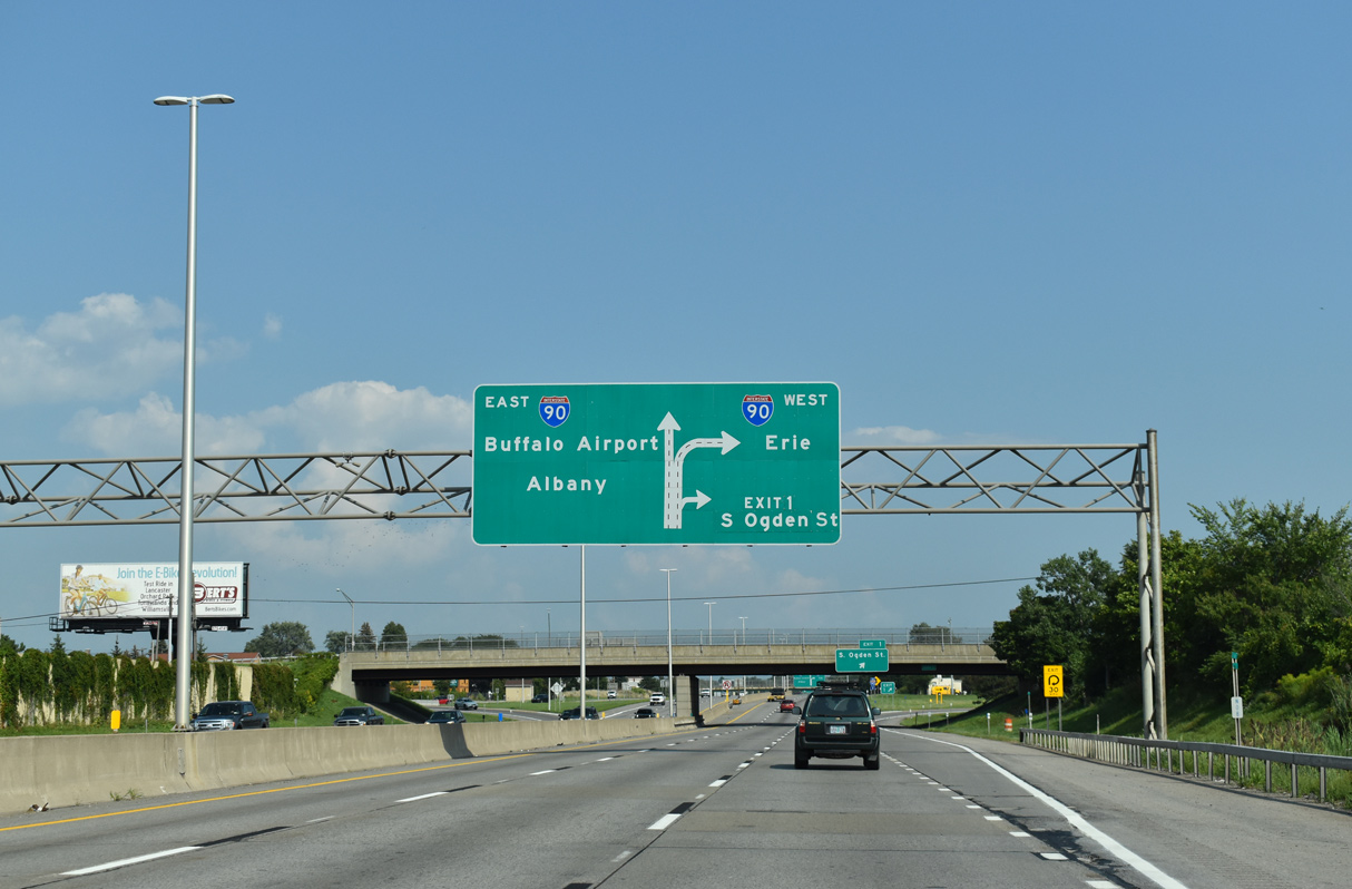 I-190 south at I-90 - Buffalo, NY