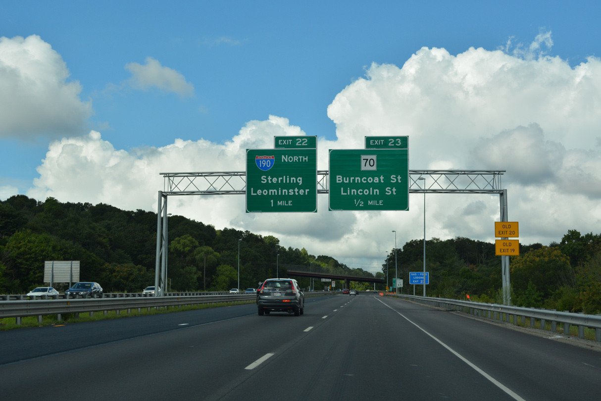 I-290 west at I-190 - Worcester, MA
