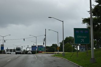 Bessie Coleman Dr South at I-190/Kennedy Expwy at ORD Airport
