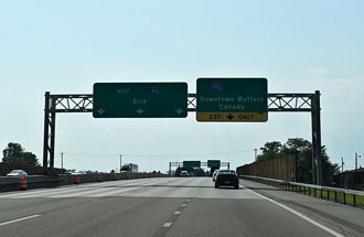 I-90 West at Interstate 190 in Buffalo, New York