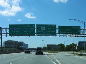 I-90 west at IL 171 in Chicago, IL - 2005