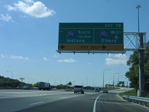 I-90 west at I-190 in Chicago, IL - 2005