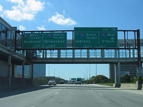 I-90 west at I-190 - Chicago, IL