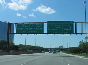 I-90 west at I-190 - Chicago, IL