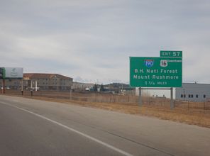 I-90/US 14 west at I-190/US 16 - Rapid City, SD
