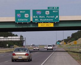 I-90/US 14 west at I-190/US 16 - 2002