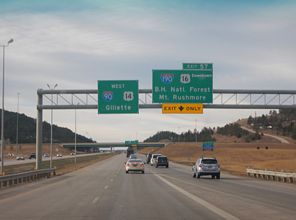 I-90/US 14 west at I-190/US 16 - Rapid City, SD