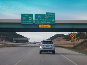 I-90/US 14 west at I-190/US 16 - Rapid City, SD