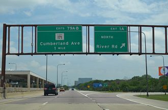 I-190 east at I-90 - Rosemont, IL