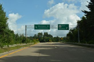 I-190 north at Route 2 - Leominster, MA