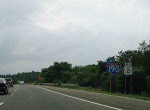 I-190 north at Route 2 - Leominster, MA