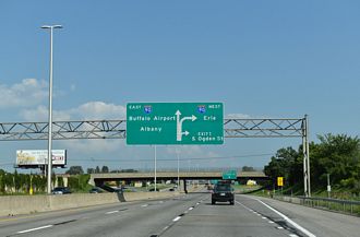 I-190 south at I-90 - Buffalo, NY