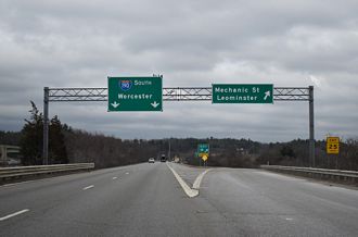 I-190 south at Leominster Connector