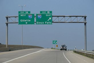I-190/US 16 north at I-90/US 14 - Rapid City, SD
