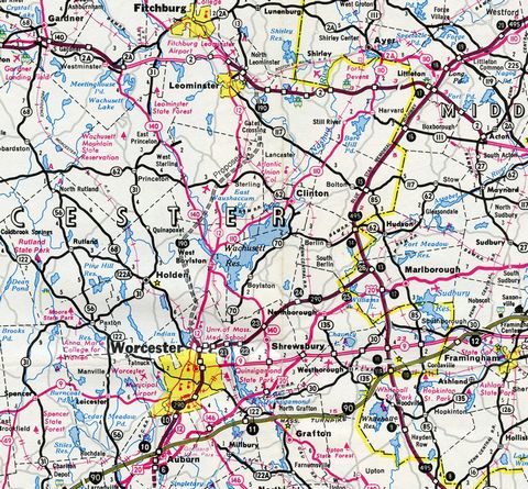 1975/76 Massachusetts Official Highway Map