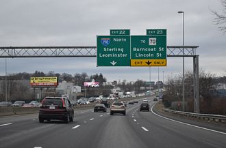 I-290 north at I-190 - Worcester, MA