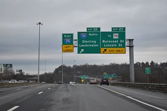 I-290 north at I-190 - Worcester, MA