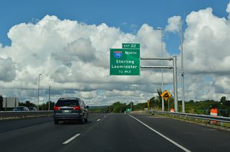 I-290 west at I-190 - Worcester, MA
