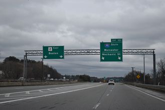 Route 2 east at I-190 south to Mechanic Street west.