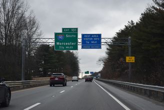 Route 2 west 1.25 miles from I-190 in Lancaster, MA.