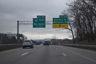 Route 2 east at I-190 - Leominster, MA