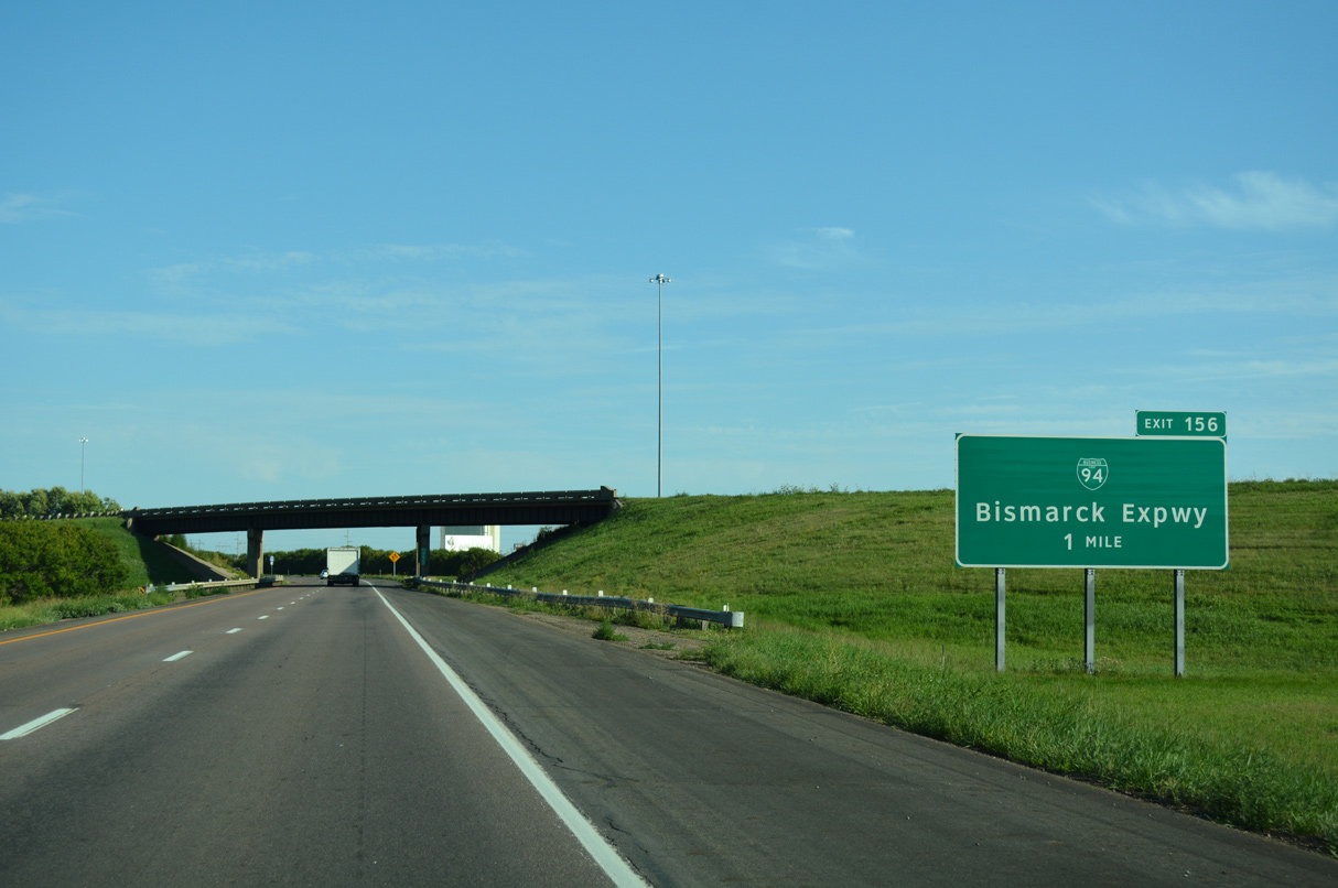 I-94 east at I-194 - Mandan, ND