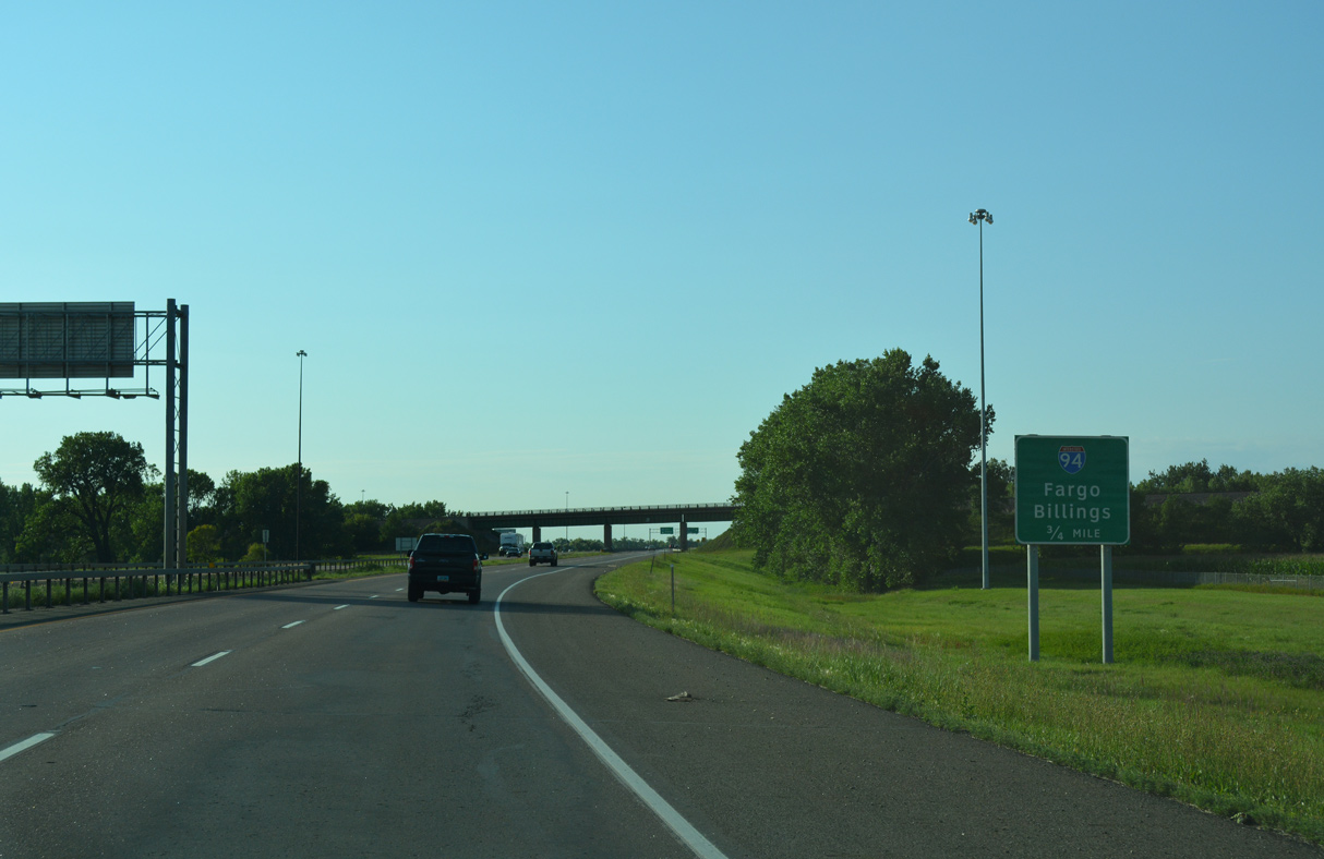 I-194 north at I-94 - Mandan, ND