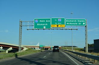 Business Loop I-94 east at I-194/ND 810 - Mandan