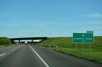 I-94 east at I-194 - Mandan, ND