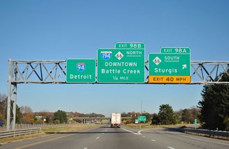 I-94 east at I-194/M-66 - Battle Creek, MI