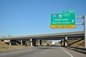 I-94 east at I-194/M-66 - Battle Creek, MI