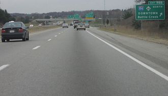 I-94 west at I-194/M-66 - Emmett Township, MI
