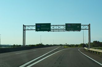 I-194 north at I-94 - Mandan, ND
