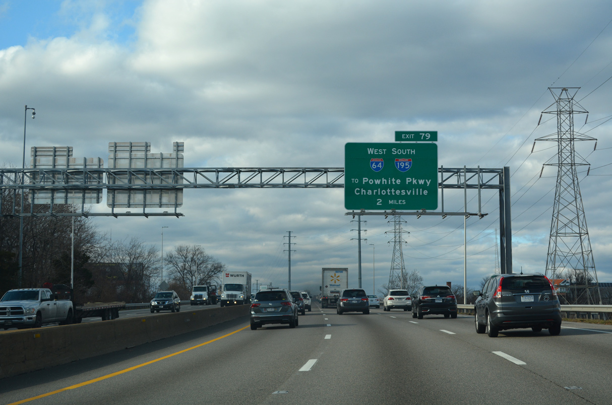 I-64/95 head two miles northwest to I-195 (Beltline Expressway).