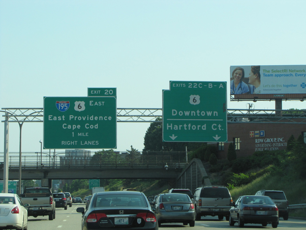 I-95 south at I-195/US 6 - Providence, RI