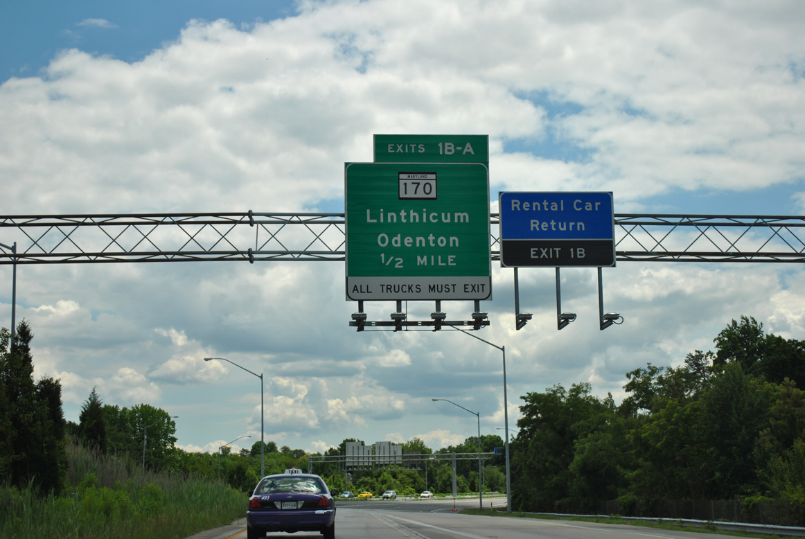 I-195 east at MD 170 - Linthicum