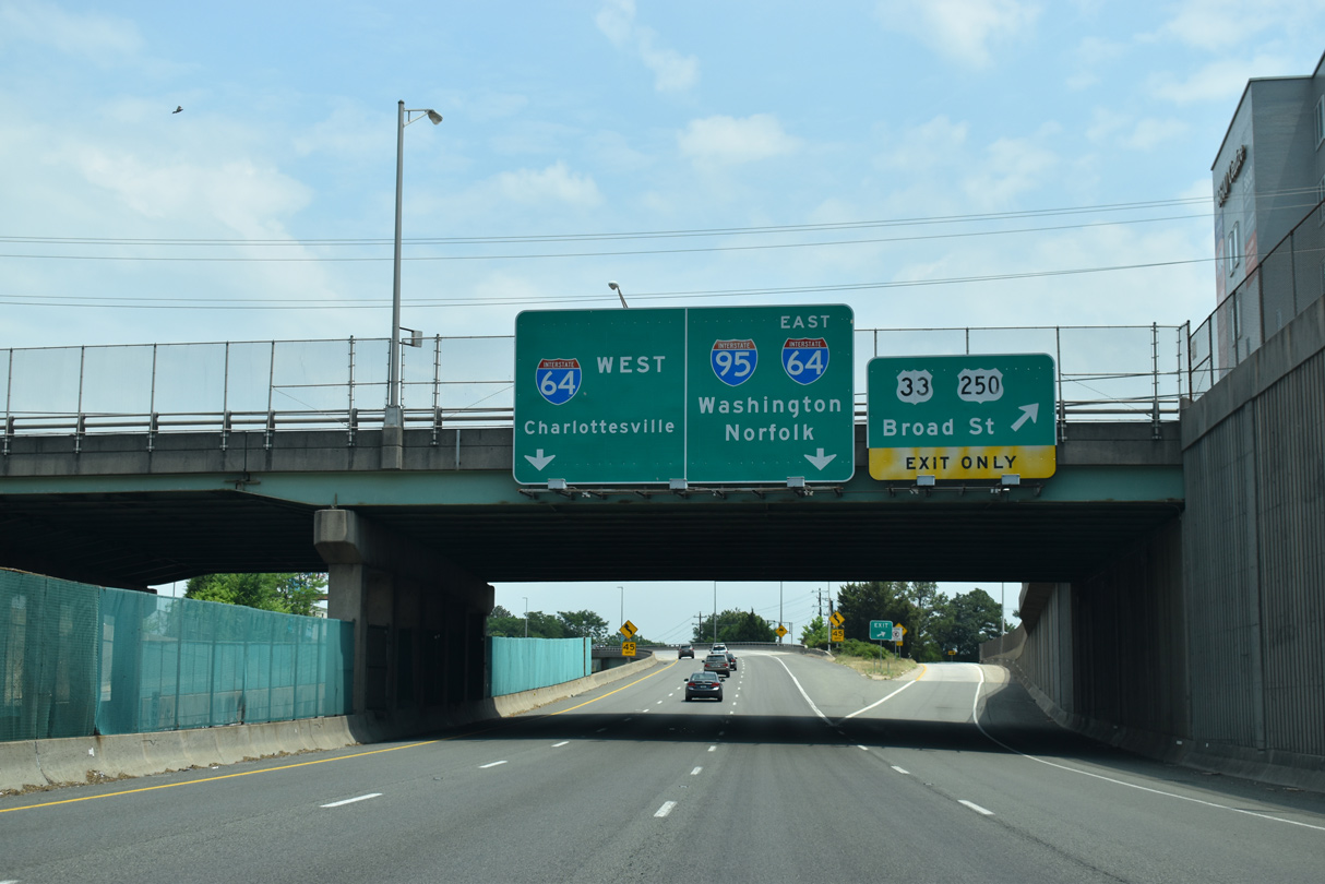 I-195 north at I-64/95 - Richmond, VA