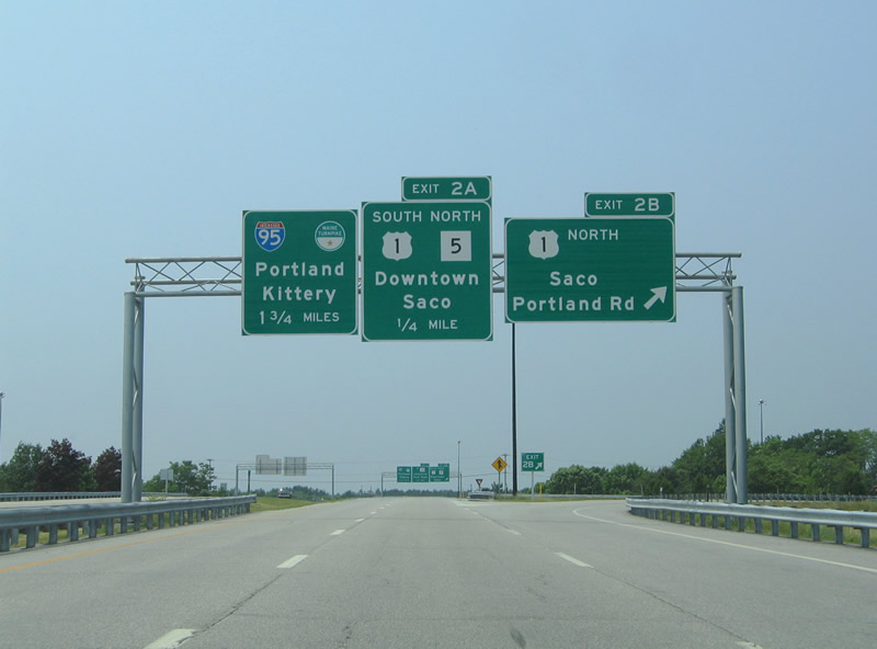 I-195 west at I-95/Maine Tpk - Saco