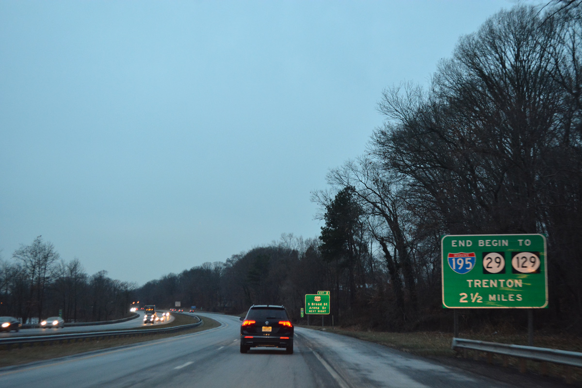 I-195 west at US 206 - White Horse, NJ
