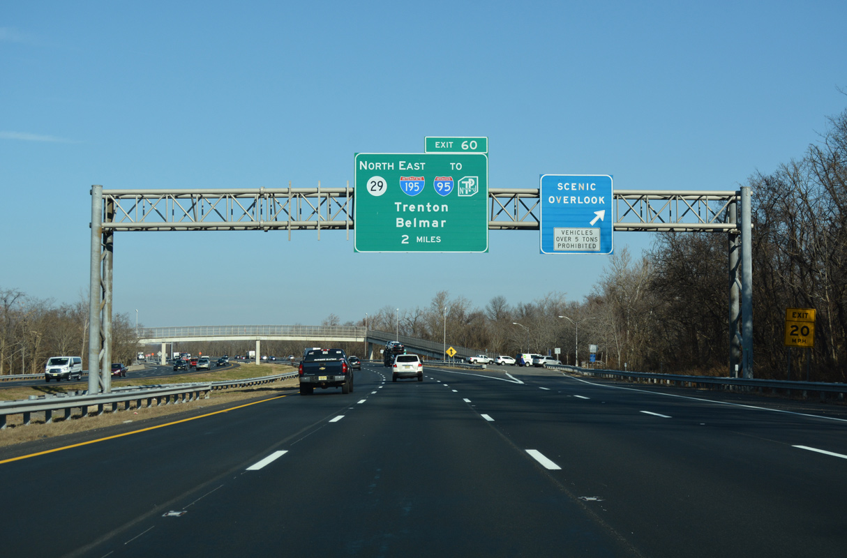 I-295 north at I-195/Route 29 - Hamilton Twp, NJ
