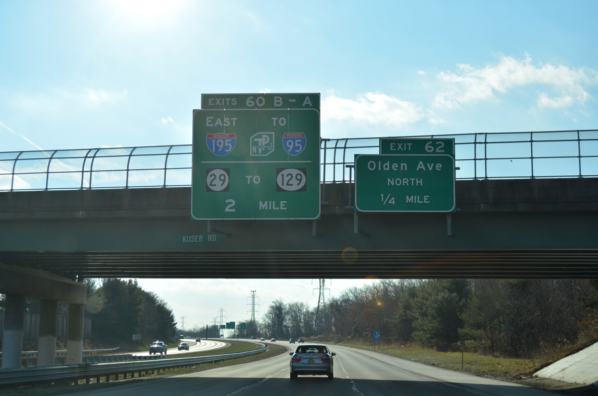 I-295 south at I-195/Route 29 - Hamilton Twp, NJ