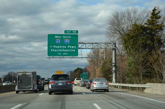 I-195 connects I-64/95 with SR 76 (Powhite Pkwy) southwest from Richmond, VA.