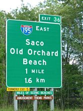 I-95/Maine Tpk north at I-195 - Saco