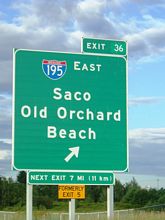 I-95/Maine Tpk north at I-195 - Saco
