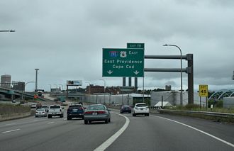 I-95 North at Interstate 195 in Providence, Rhode Island
