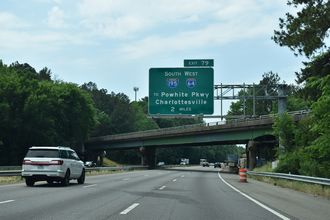 I-95 south at I-64/195 - Richmond, VA
