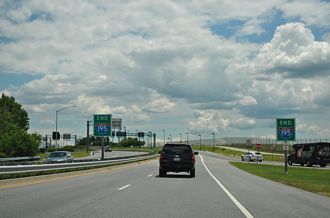 I-195 east at BWI Airport