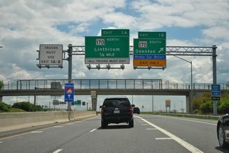 I-195 east at MD 170 - Linthicum