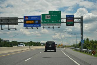 I-195 east at MD 170 - Linthicum